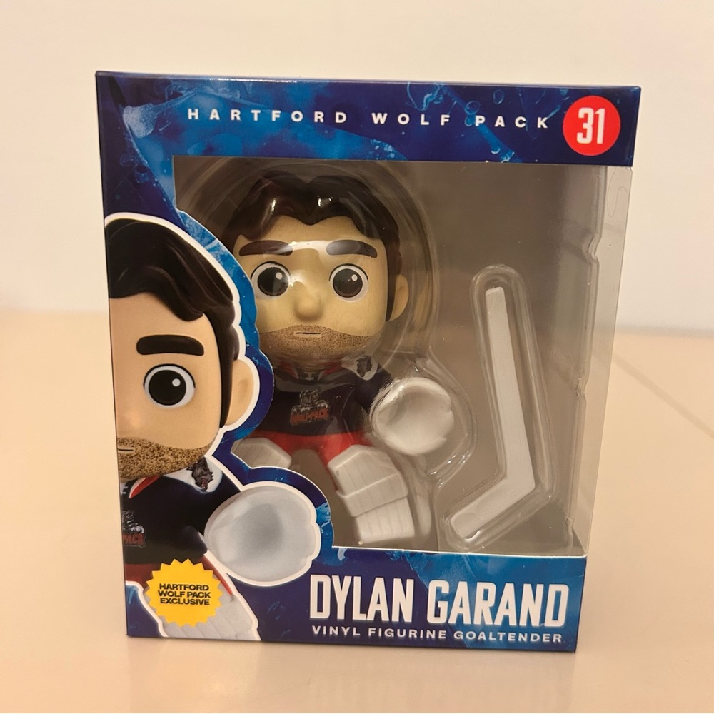 2026 HARTFORD WOLF PACK DYLAN GARAND MINI VINYL FIGURINE FIGURE GIVEAWAY NIB - Picture 3 of 6